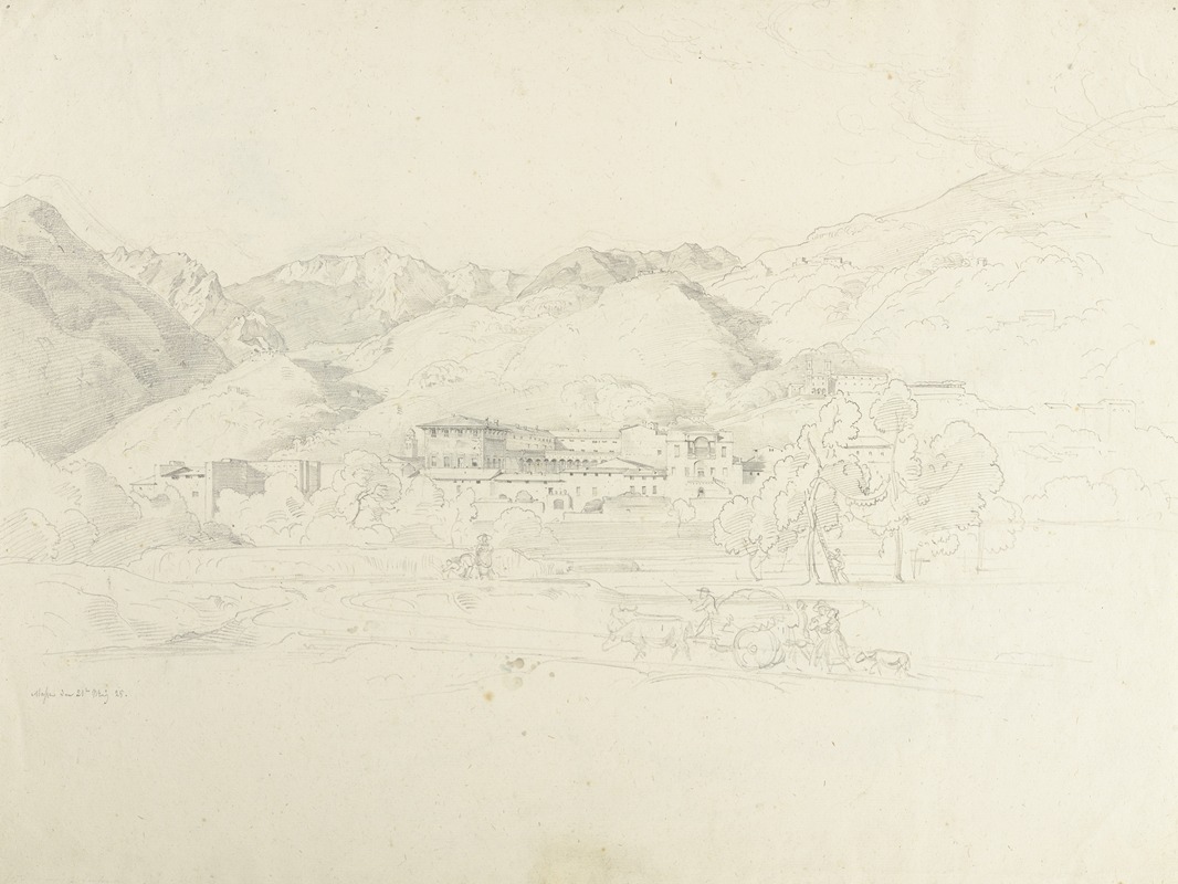 Ernst Fries - Ansicht von Massa di Carrara