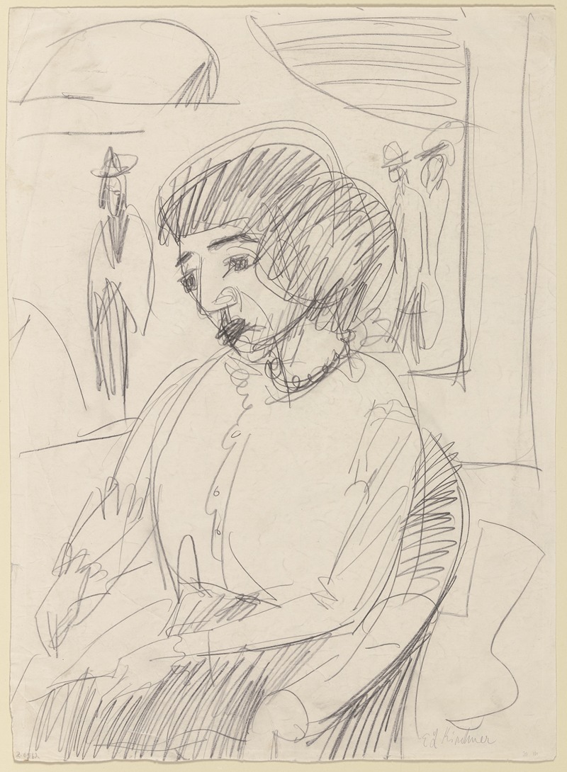Ernst Ludwig Kirchner - Bildnis einer Frau im Sessel