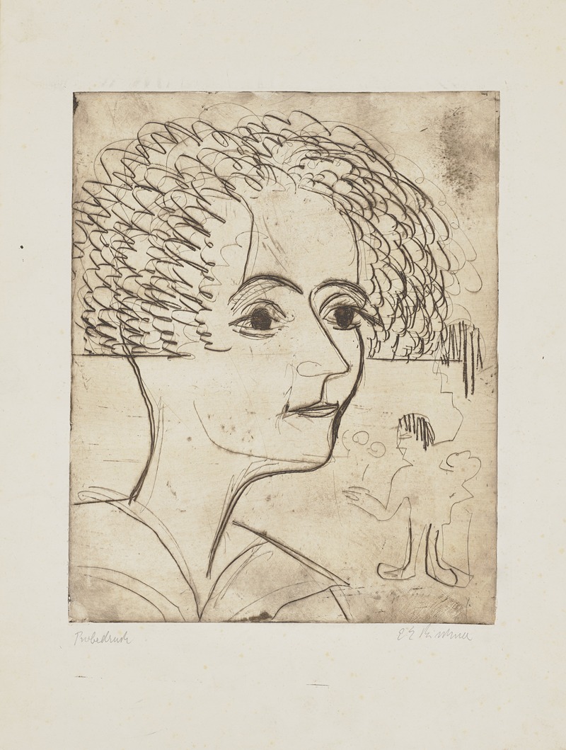 Ernst Ludwig Kirchner - Der Kopf der Tänzerin (Mary Wigman)
