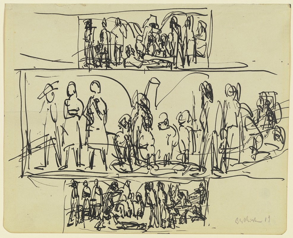 Ernst Ludwig Kirchner - Drei Figurenkompositionen