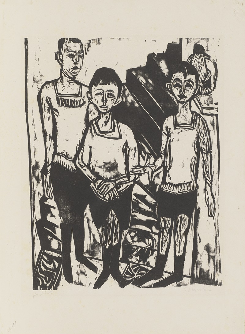 Ernst Ludwig Kirchner - Drei Knaben (Söhne Fehr)