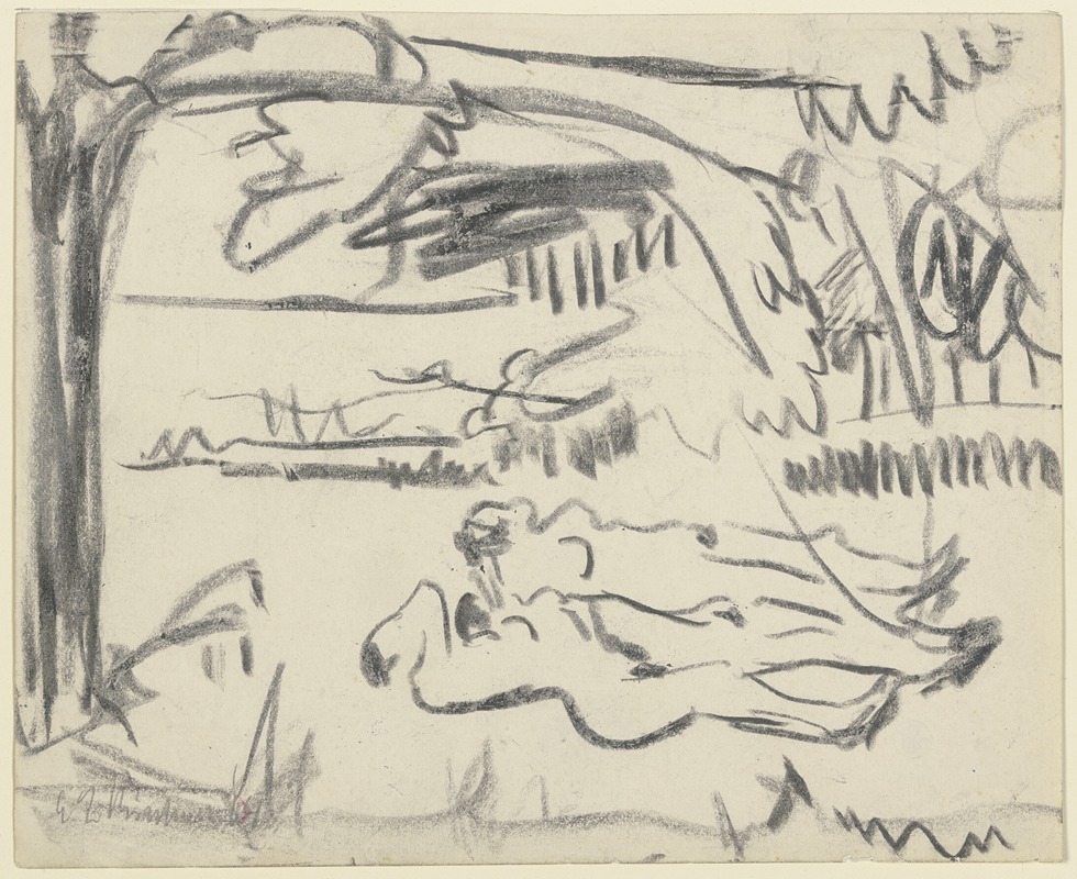 Ernst Ludwig Kirchner - Drei liegende weibliche Akte im Freien