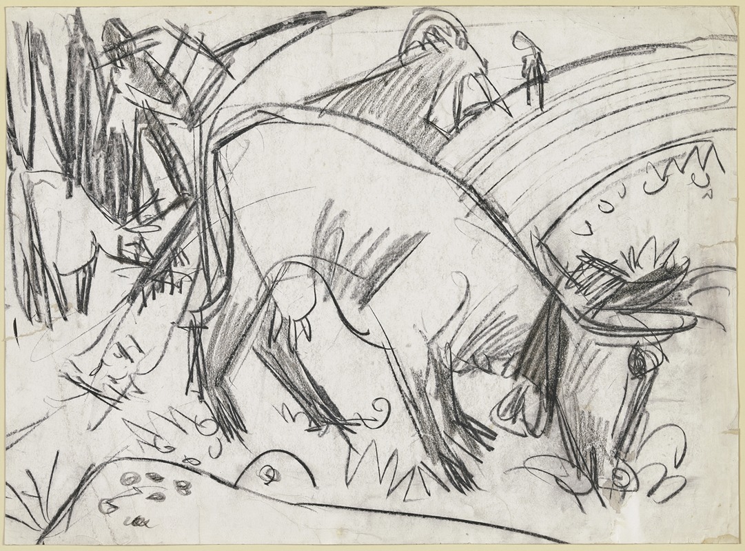 Ernst Ludwig Kirchner - Grazing cow