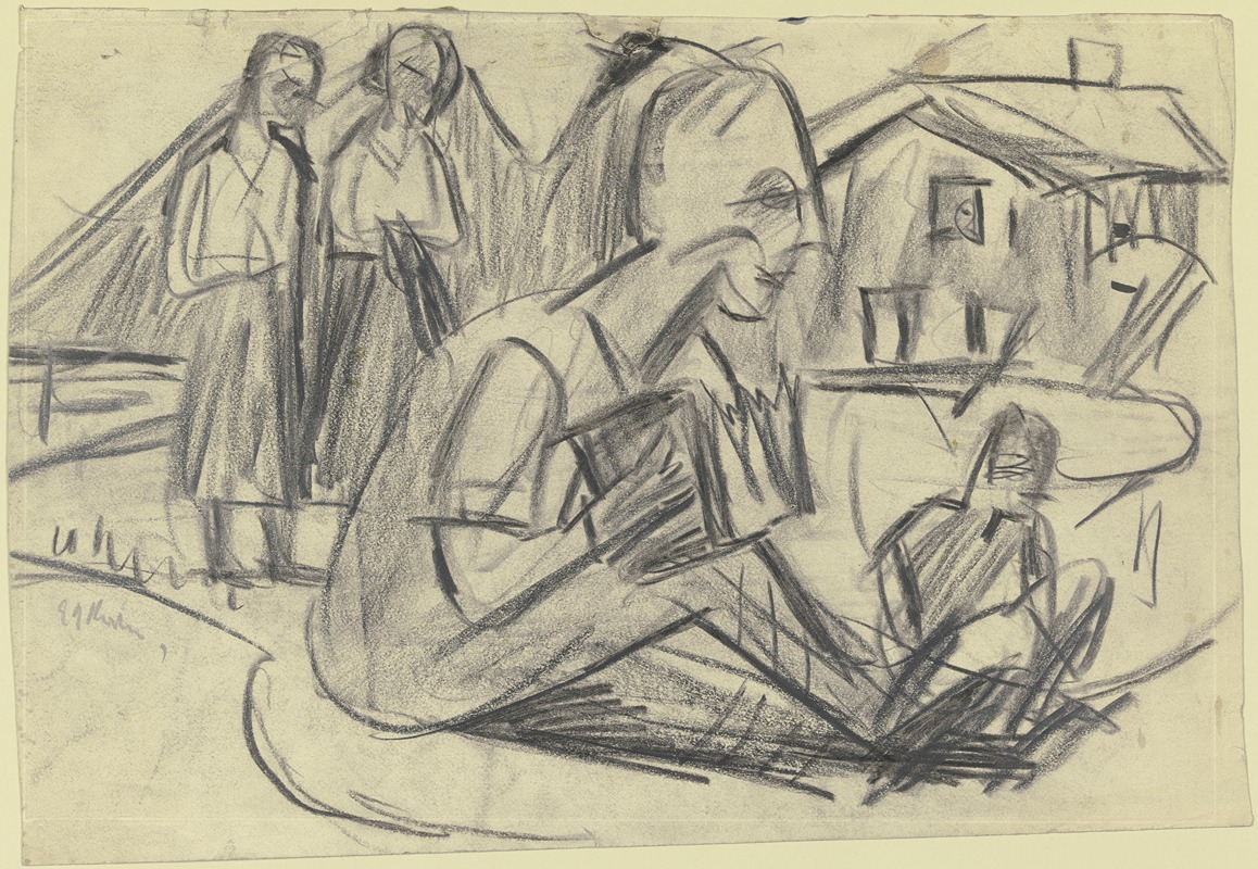 Ernst Ludwig Kirchner - Handorgler am Abend