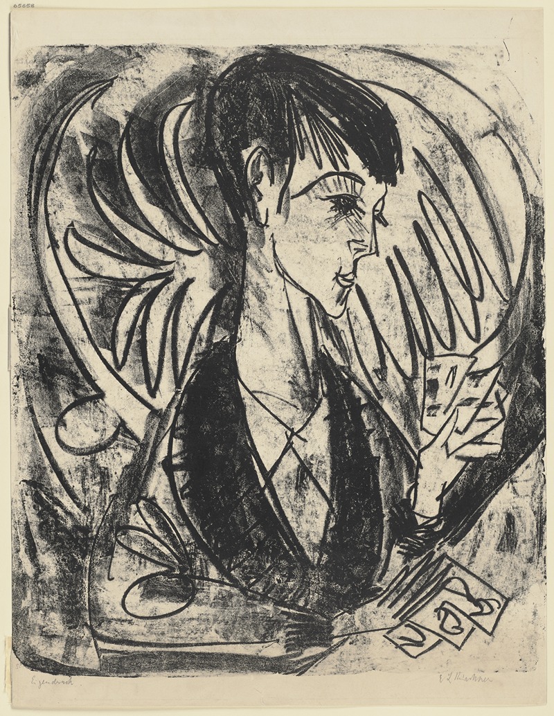 Ernst Ludwig Kirchner - Junge mit Kartenspiel, Sohn Hardt