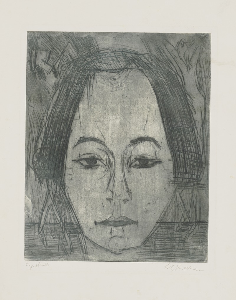 Ernst Ludwig Kirchner - Kopf der Tänzerin (Nina Hard)