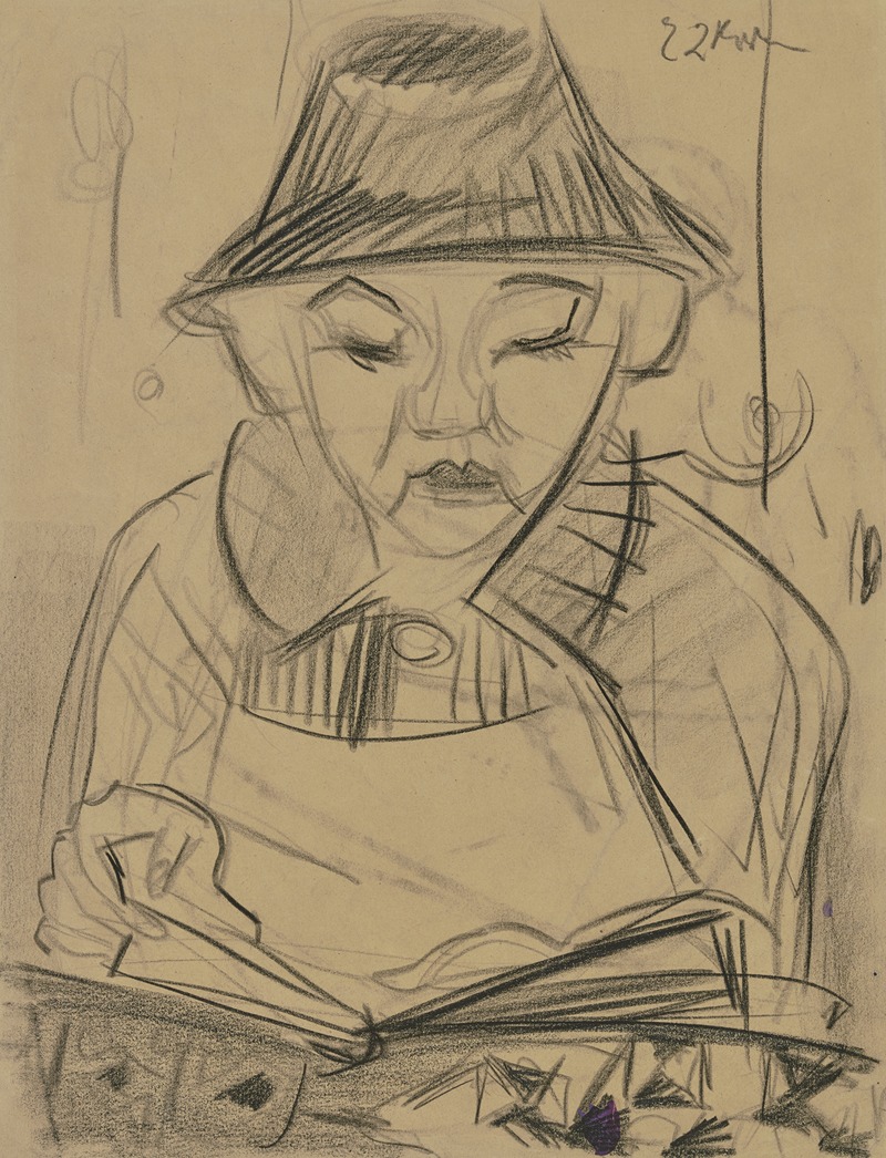 Ernst Ludwig Kirchner - Lesender Knabe