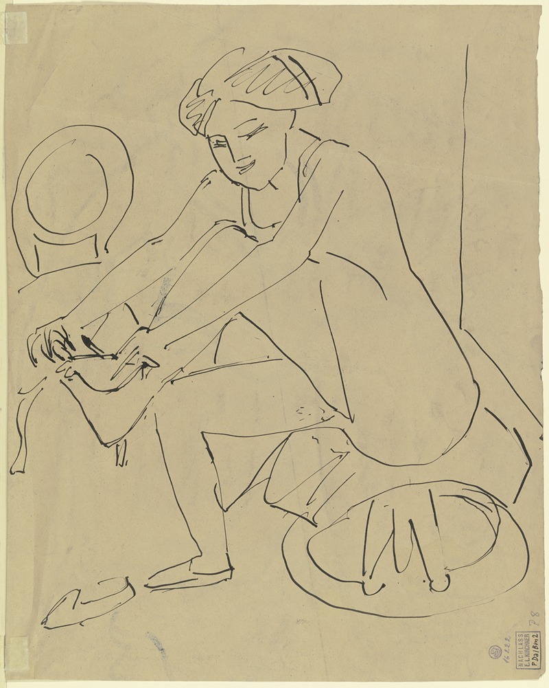 Ernst Ludwig Kirchner - Nackte Frau bei der Pedicure