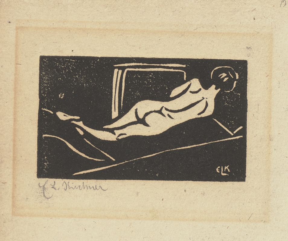 Ernst Ludwig Kirchner - Reclining Nude from the Back