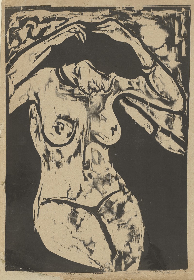 Ernst Ludwig Kirchner - Seated Nude Fixing Her Hair