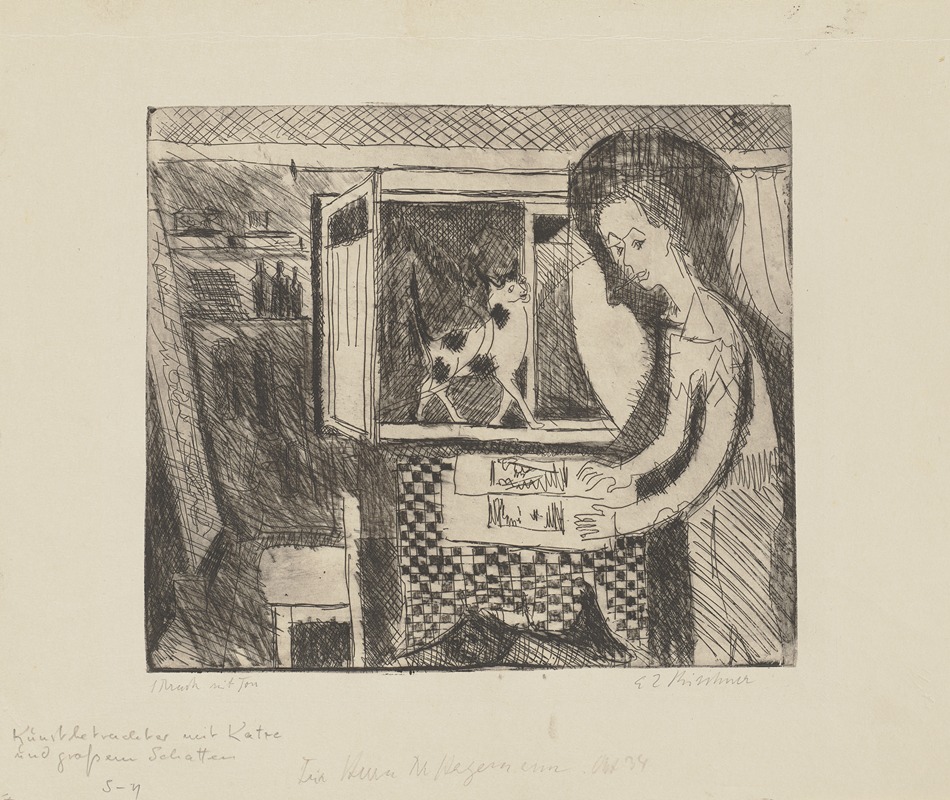 Ernst Ludwig Kirchner - Selbstbildnis im Atelier