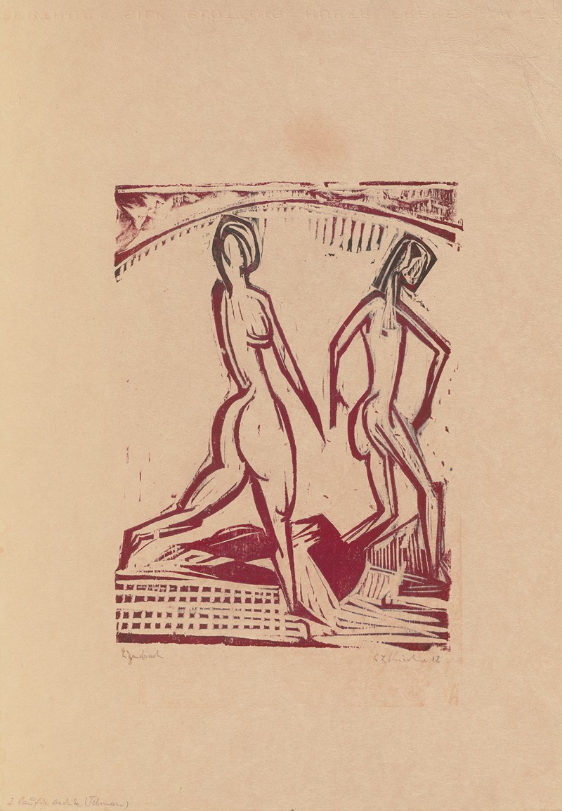 Ernst Ludwig Kirchner - Two Girls Bathing