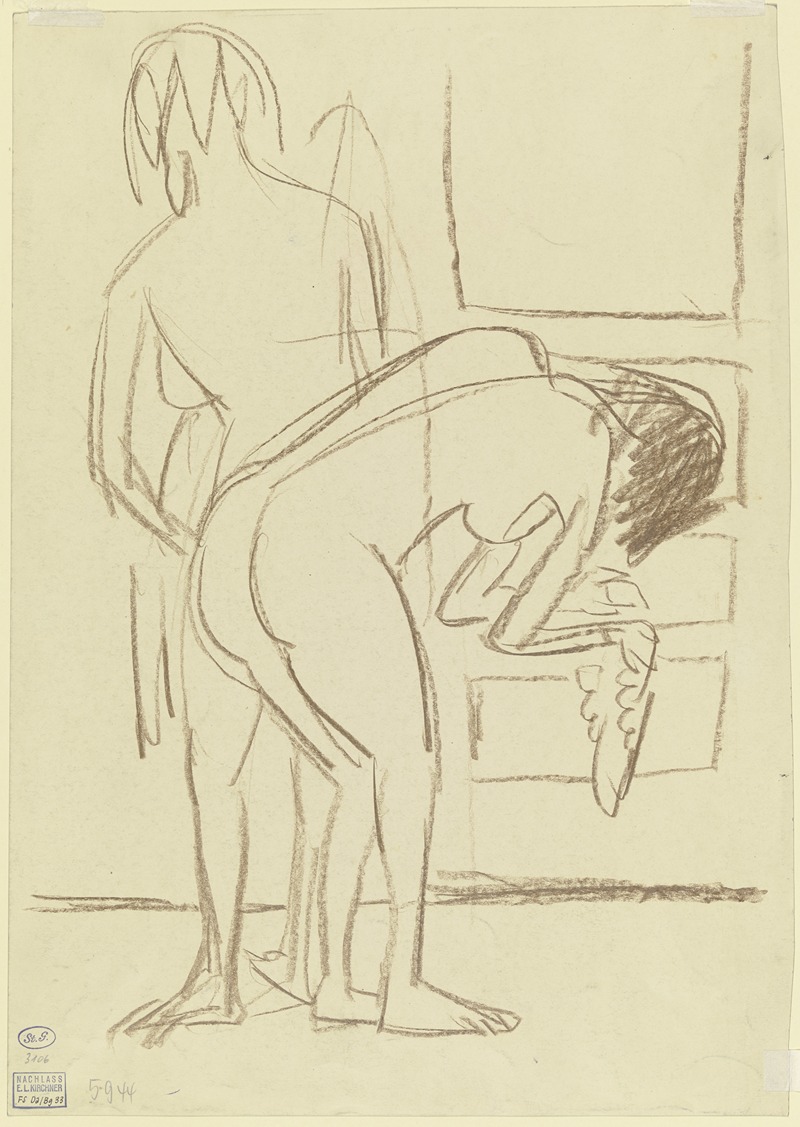 Ernst Ludwig Kirchner - Zwei Frauen, sich abtrocknend