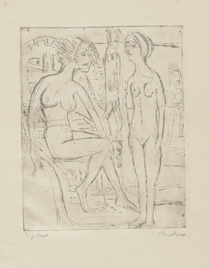 Ernst Ludwig Kirchner - Zwei nackte Mädchen