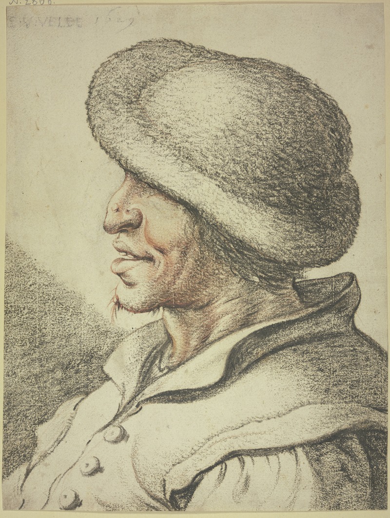 Esaias van de Velde - Bust of a peasant in left profile