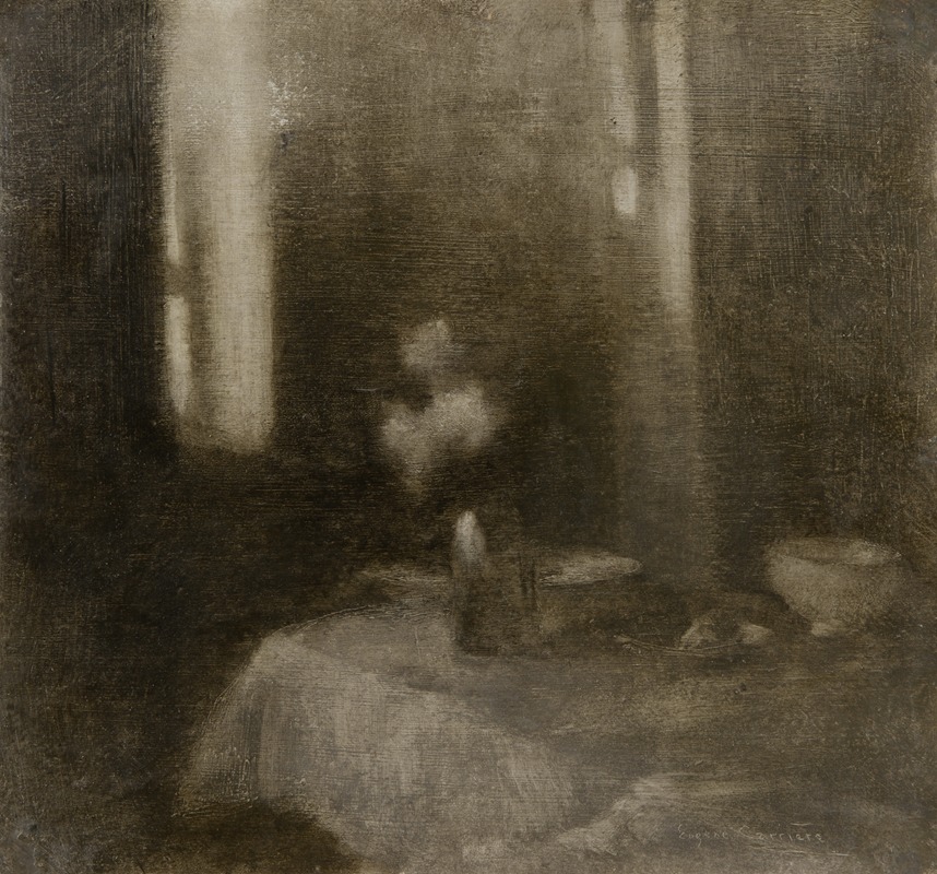 Eugène Carriere - Interior with a Vase