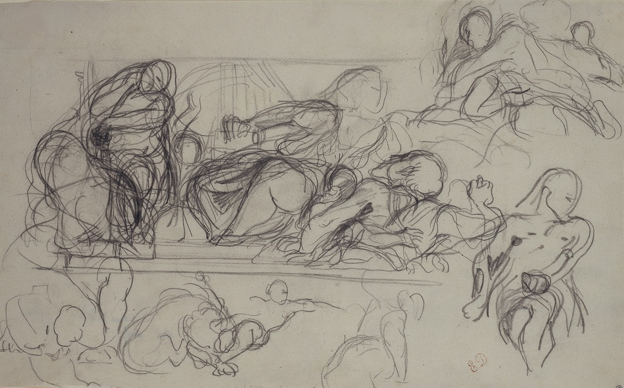 Eugène Delacroix - Studie für eine Dekorationsmalerei im Palais Bourbon