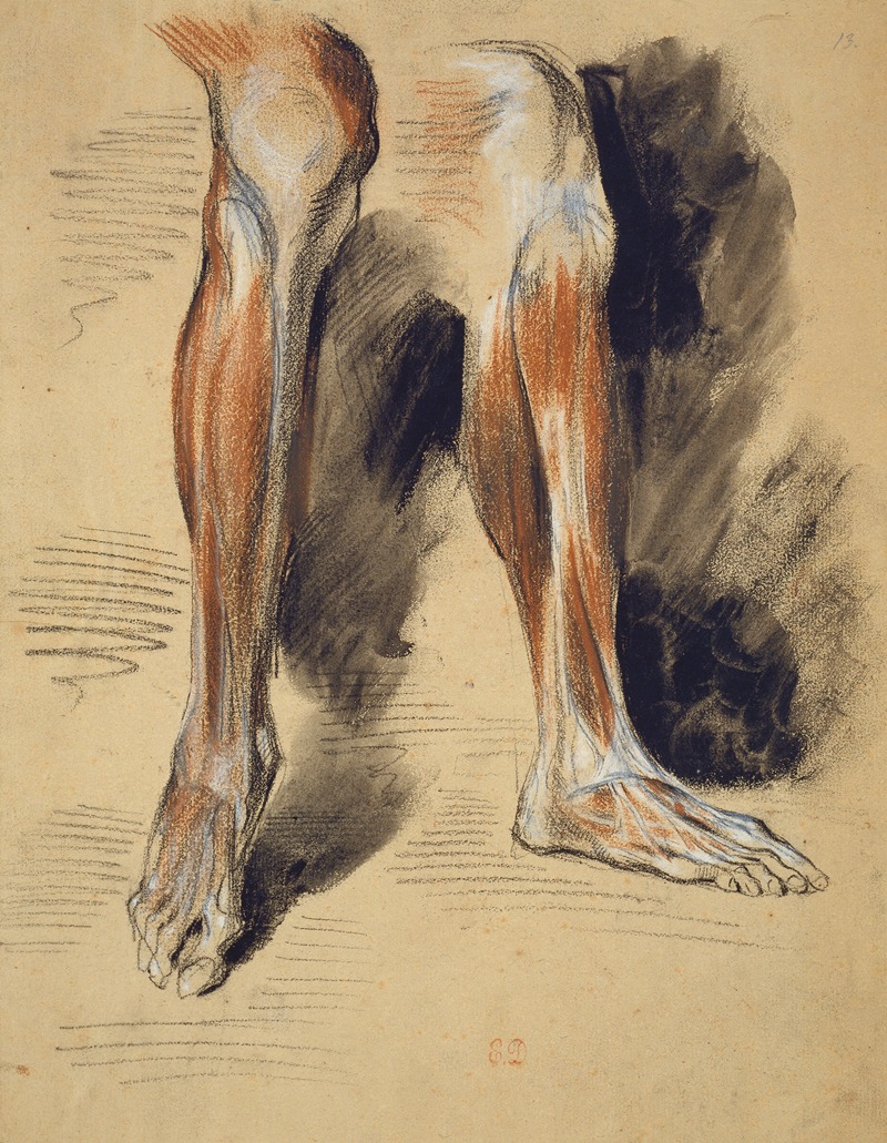 Eugène Delacroix - Studies of a right Leg