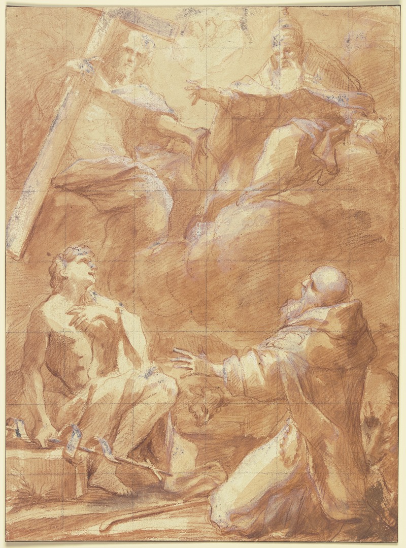 Federico Barocci - Johannes der Täufer und der Heilige Antonius erblicken Gottvater