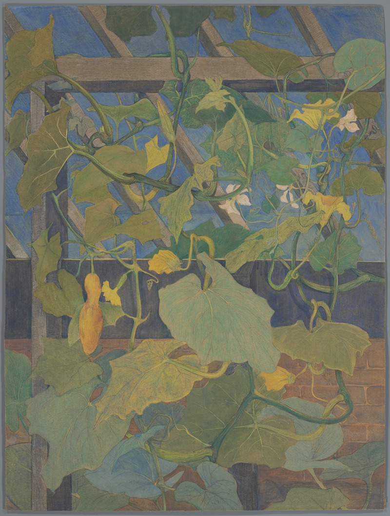 Theo van Hoytema - Greenhouse with ornamental gourds