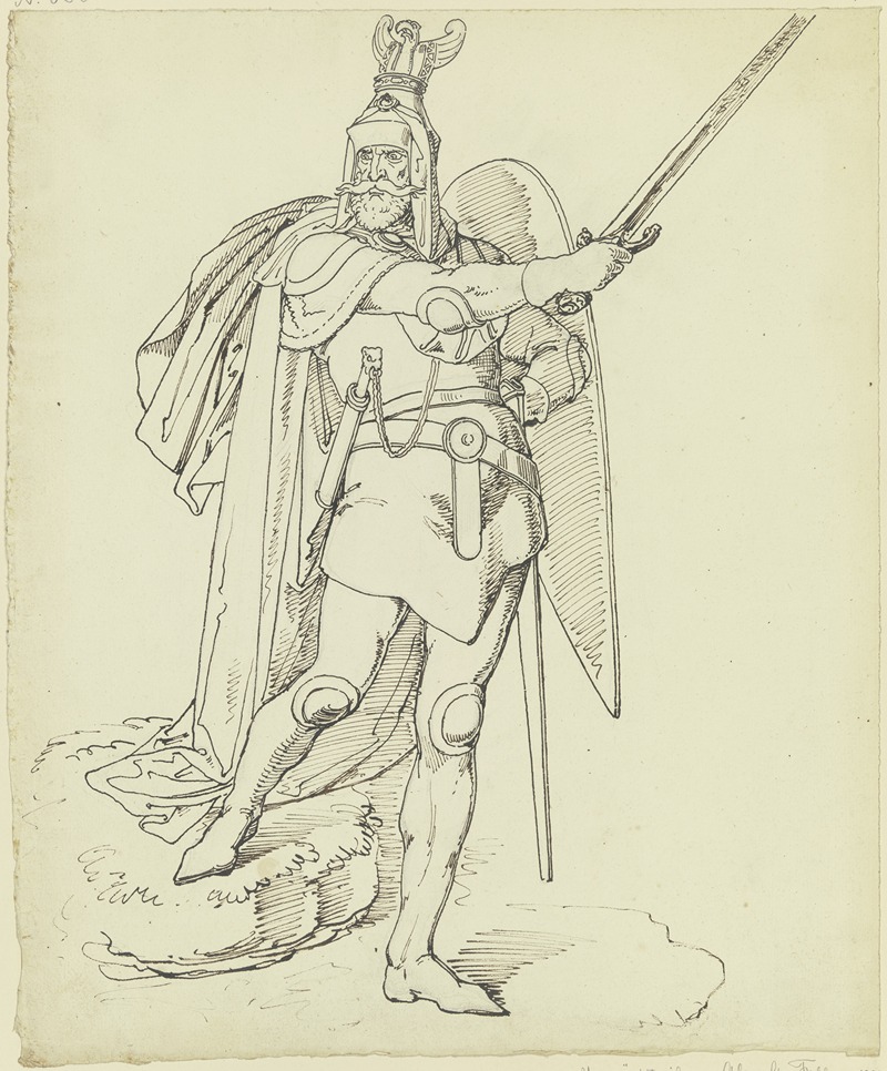 Ferdinand Fellner - Hagen mit gezogenem Schwert