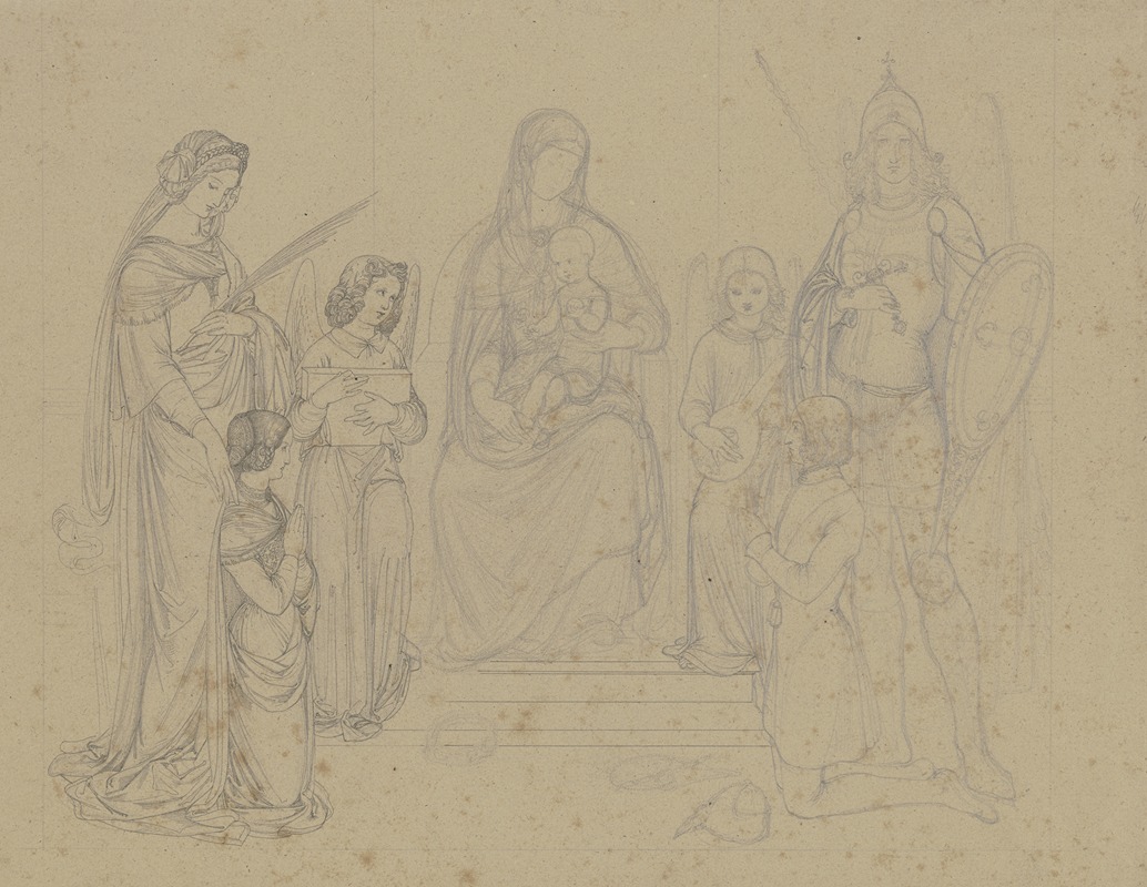 Ferdinand Fellner - Madonna mit dem Heiligen Georg, der Heiligen Agnes sowie einem Stifter und dessen Frau, vermutlich aus der Fellner’schen Familie