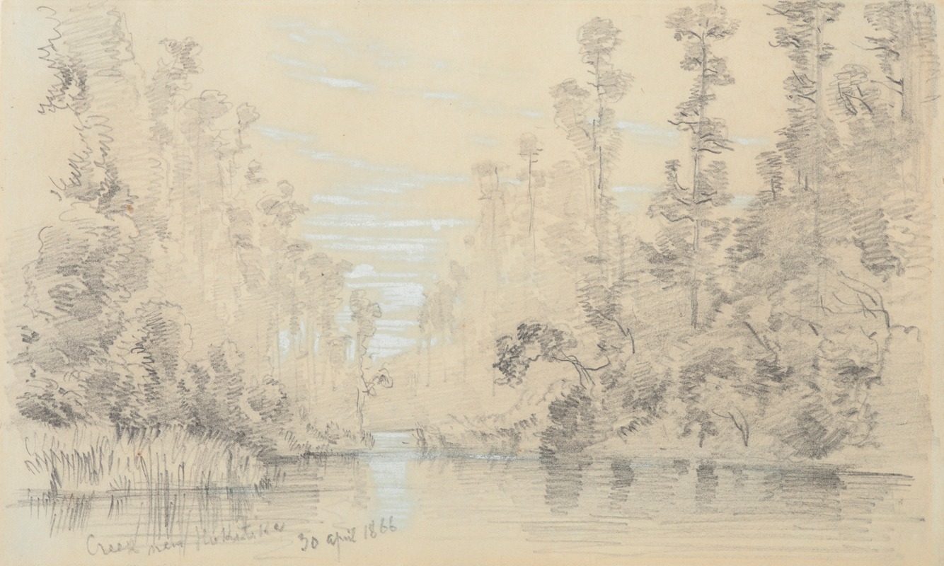 Nicholas Chevalier - Creek near Hokitika