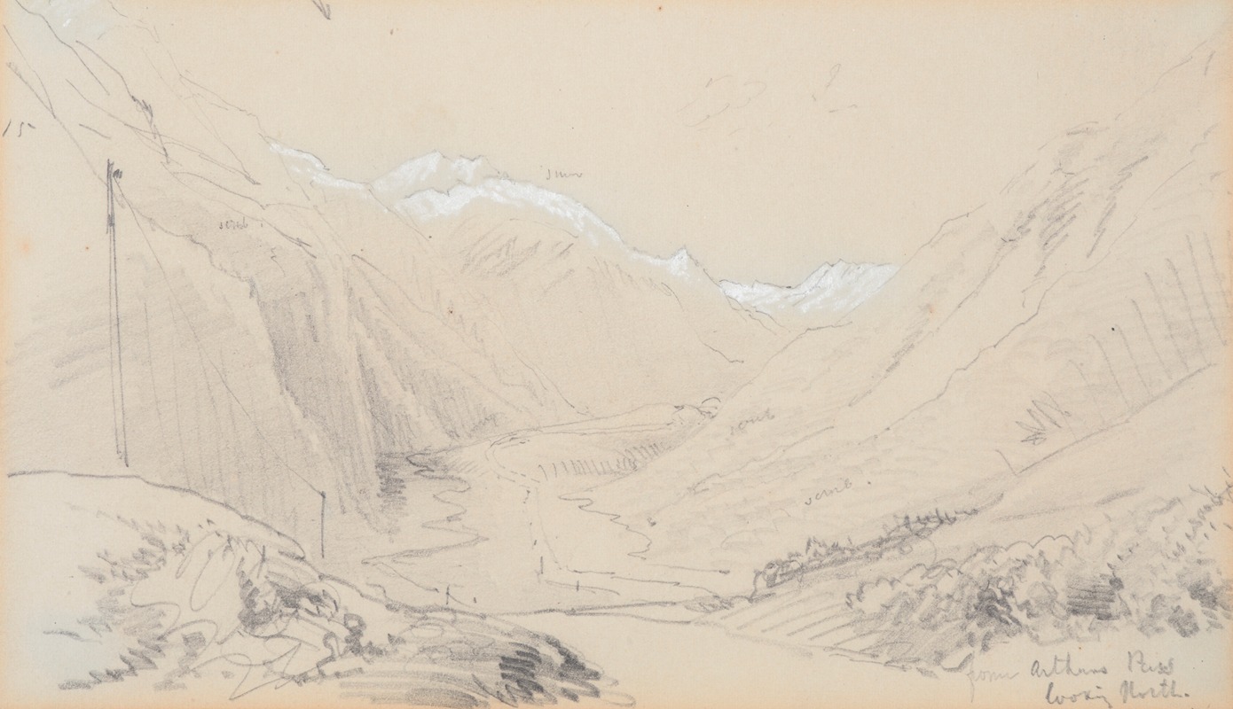 Nicholas Chevalier - From Arthurs Pass looking North