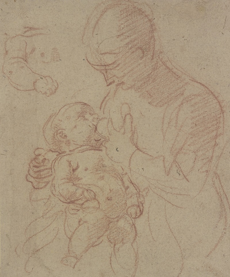 Flaminio Torre - Eine Frau gibt ihrem Kinde die Brust