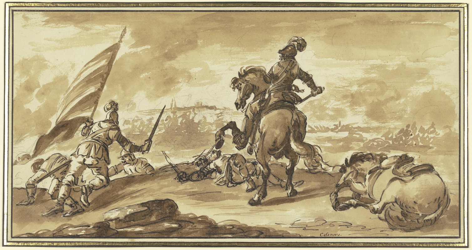Francesco Giuseppe Casanova - Vorpostengefecht zwischen Reitern und Fußsoldaten