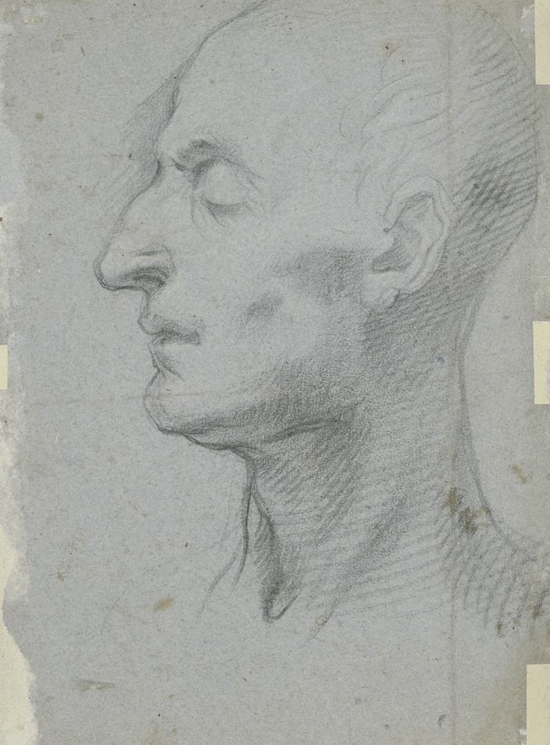 Francesco Vanni - Porträt eines Mannes mit geschlossenen Augen im Profil nach links