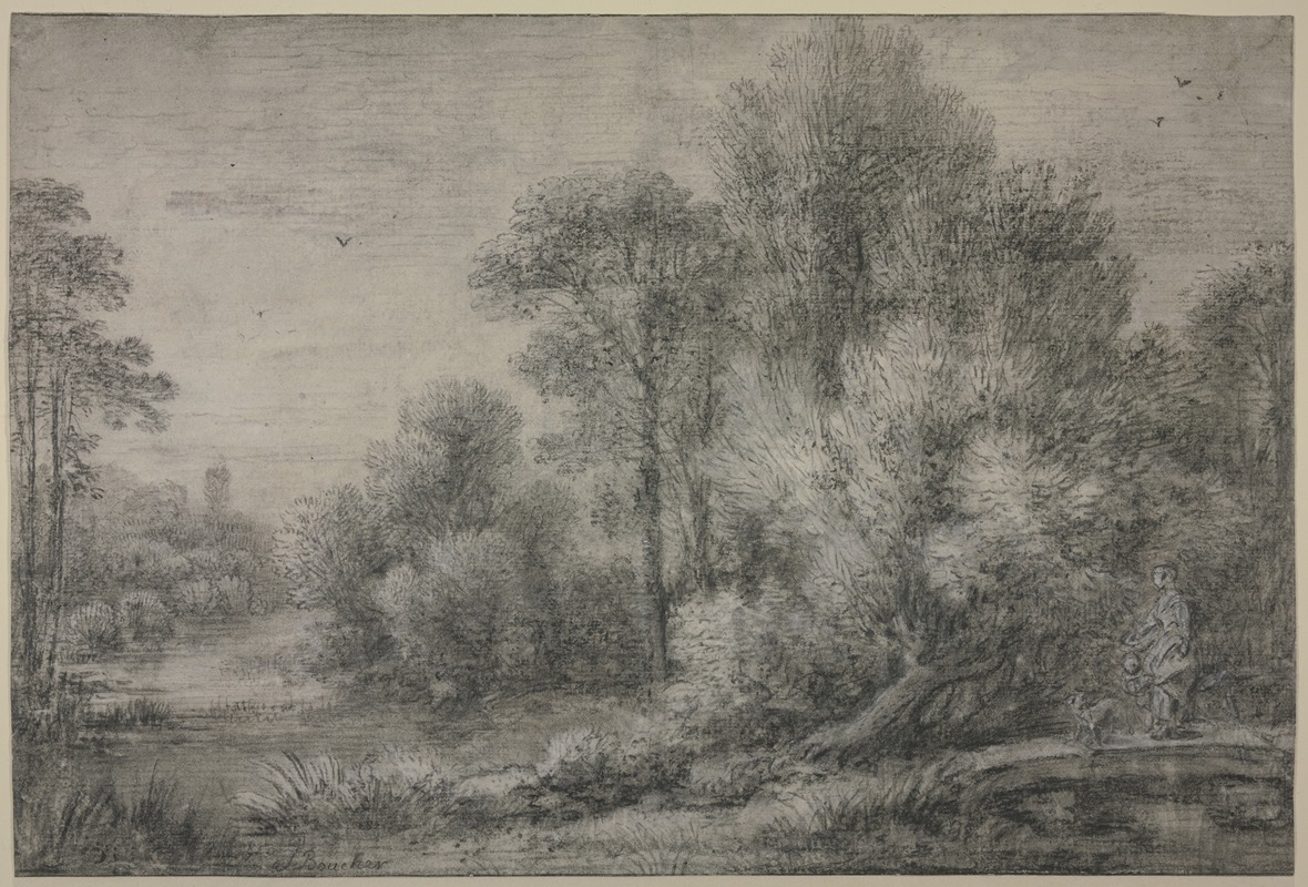 François Boucher - River landscape