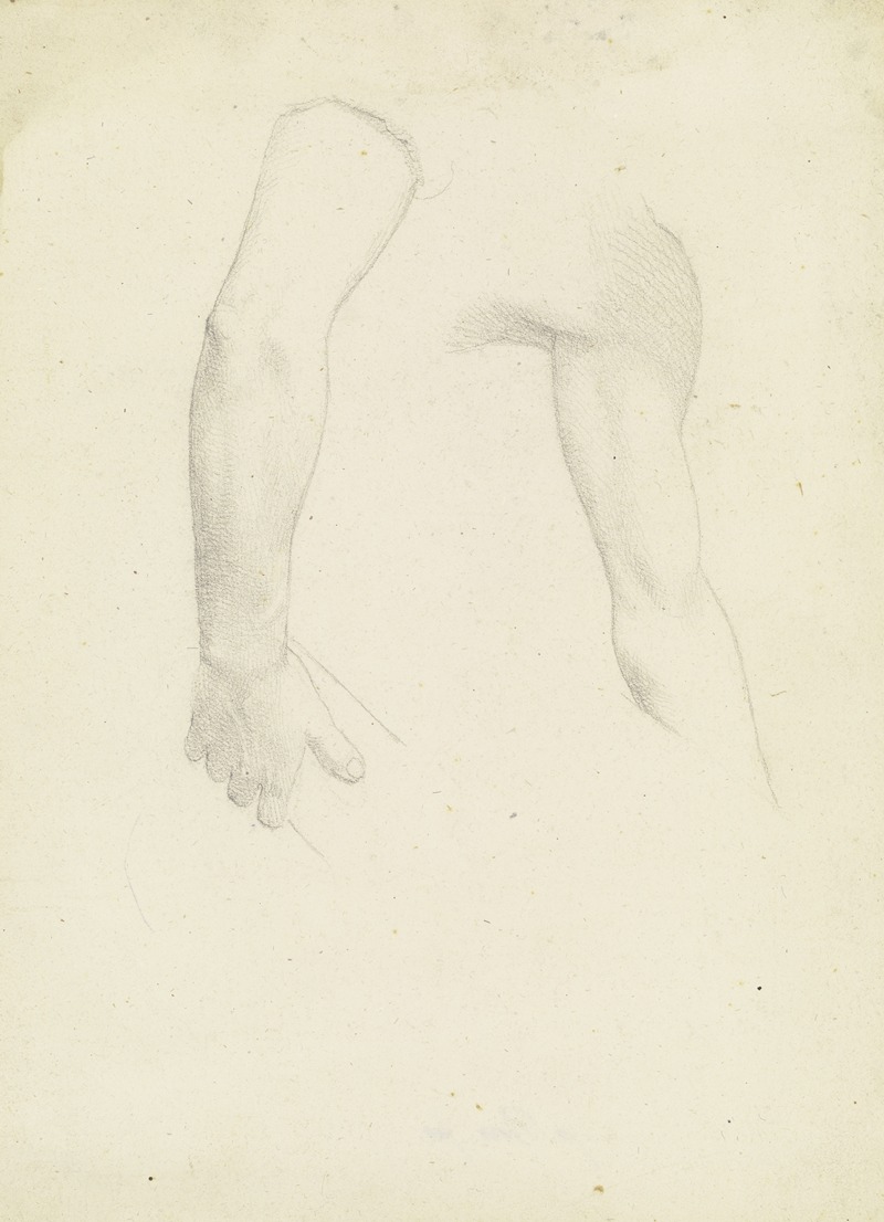 Franz Pforr - Study sheet; two arms