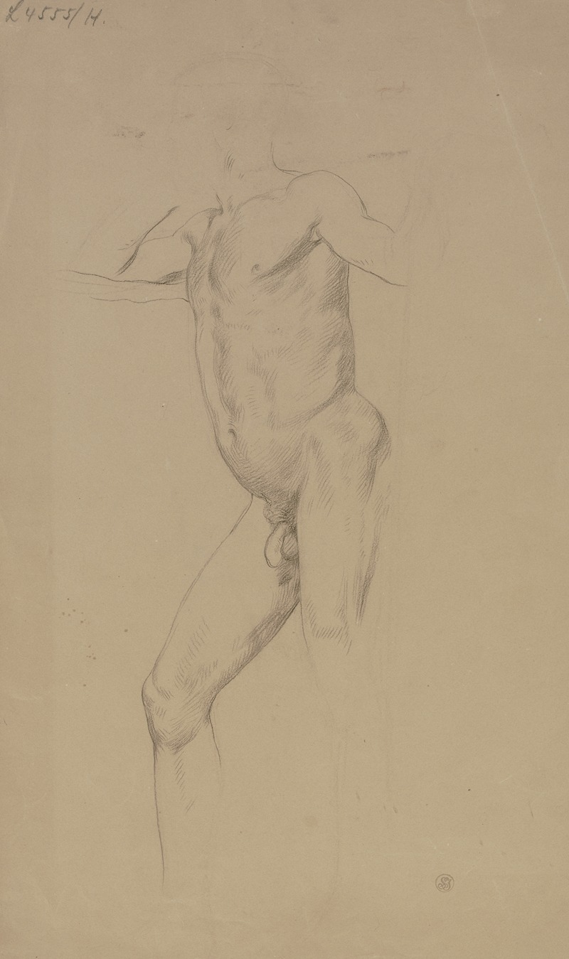 Frederic Leighton - Standing male nude