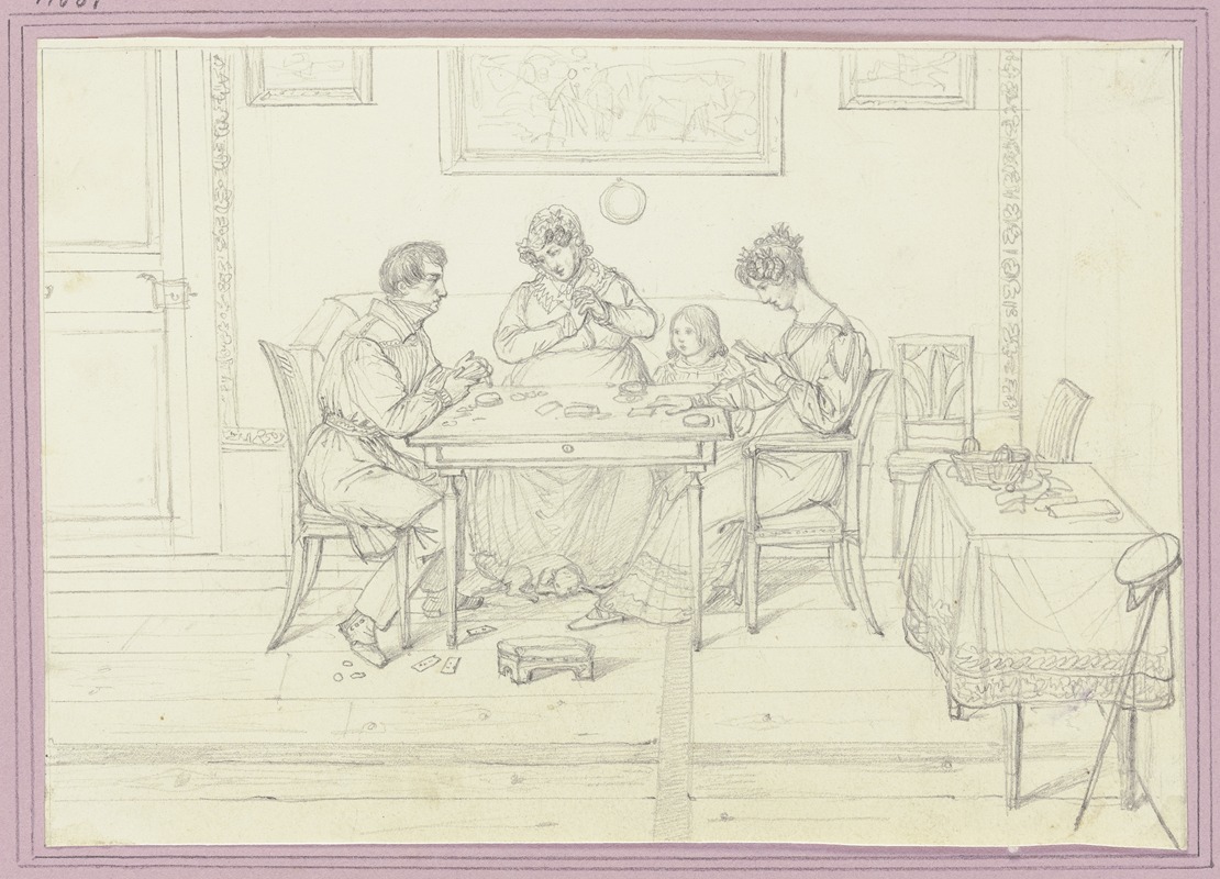 Friedrich Mosbrugger - Family playing cards