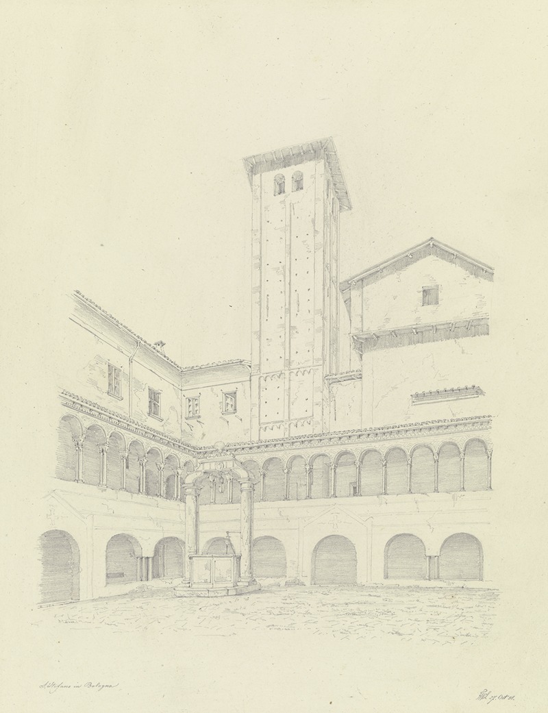 Friedrich Wilhelm Ludwig - Der Kreuzgang von S. Stefano in Bologna