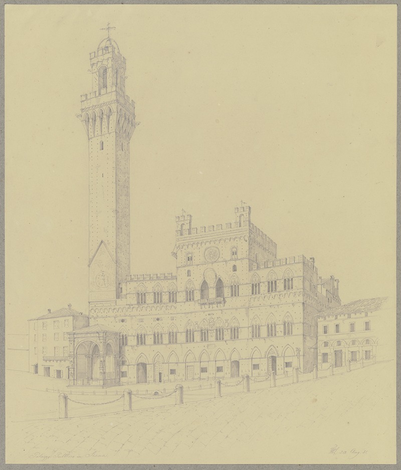 Friedrich Wilhelm Ludwig - Der Palazzo Pubblico in Siena