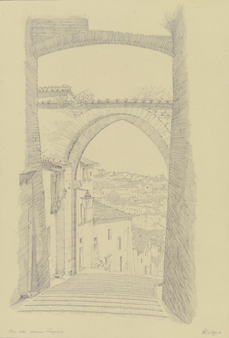Friedrich Wilhelm Ludwig - Die Via Appia in Perugia