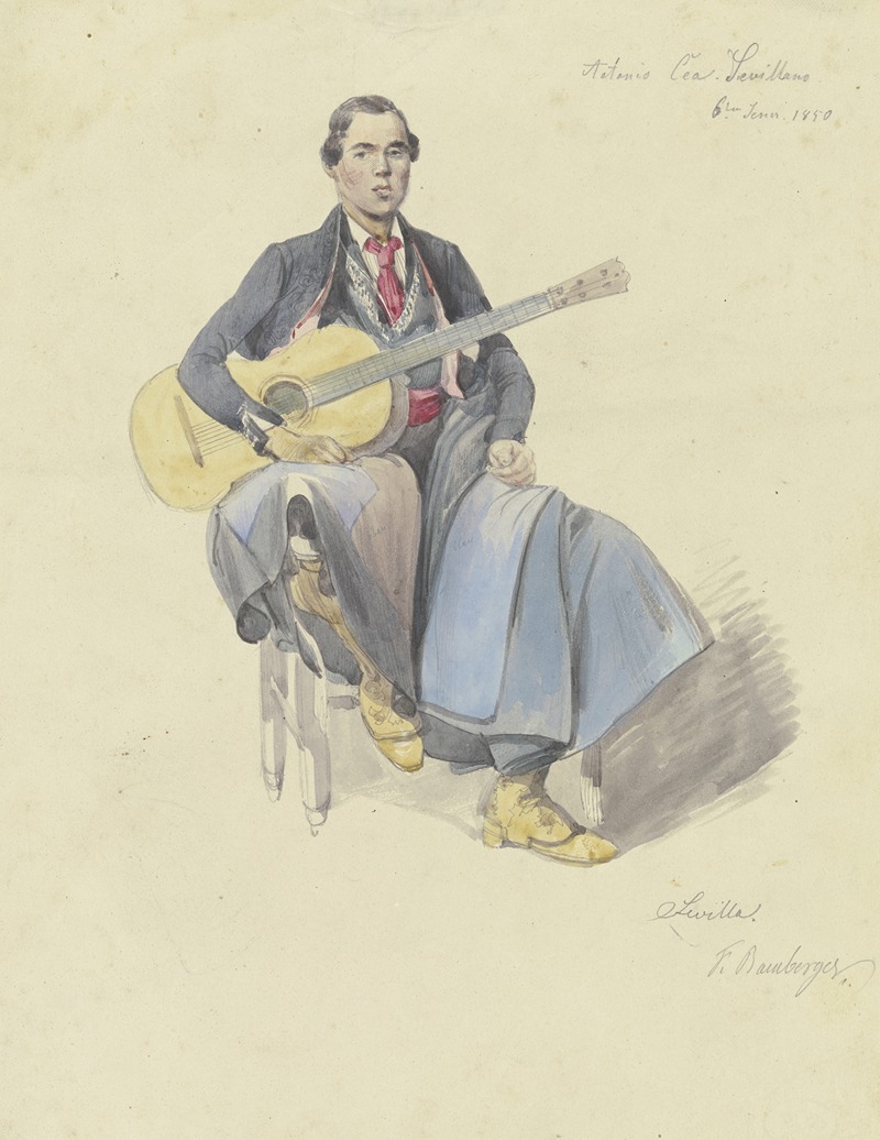 Fritz Bamberger - Spaniard with guitar