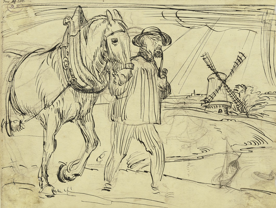 Fritz Boehle - Man and horse