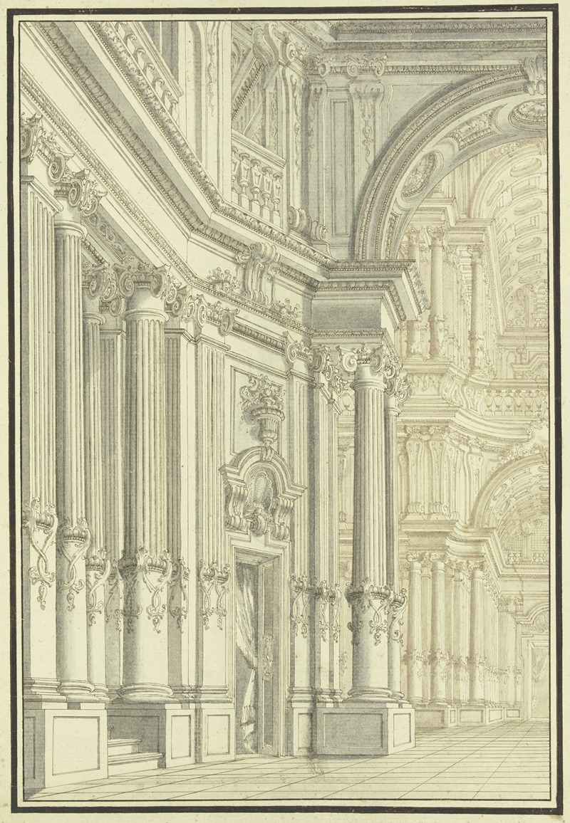 Giacomo Antonio Mannini - Innenraum einer barocken Kirche