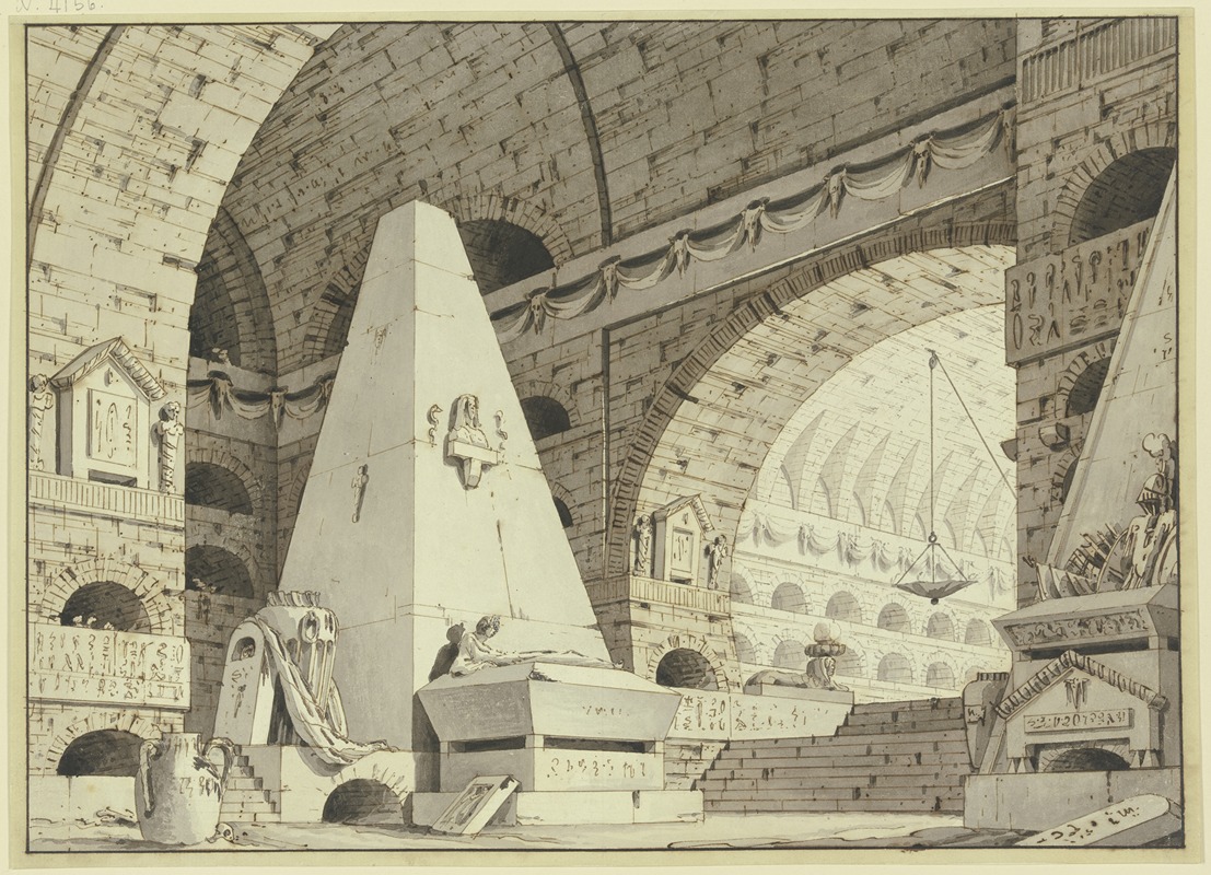 Giorgio Fuentes - Grabgewölbe mit einer Pyramide