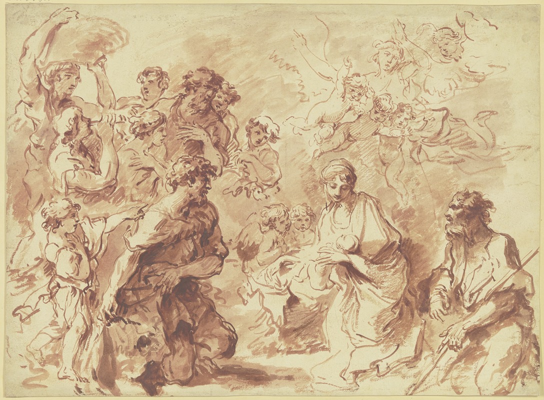 Giovanni Benedetto Castiglione - Adoration of the shepherds