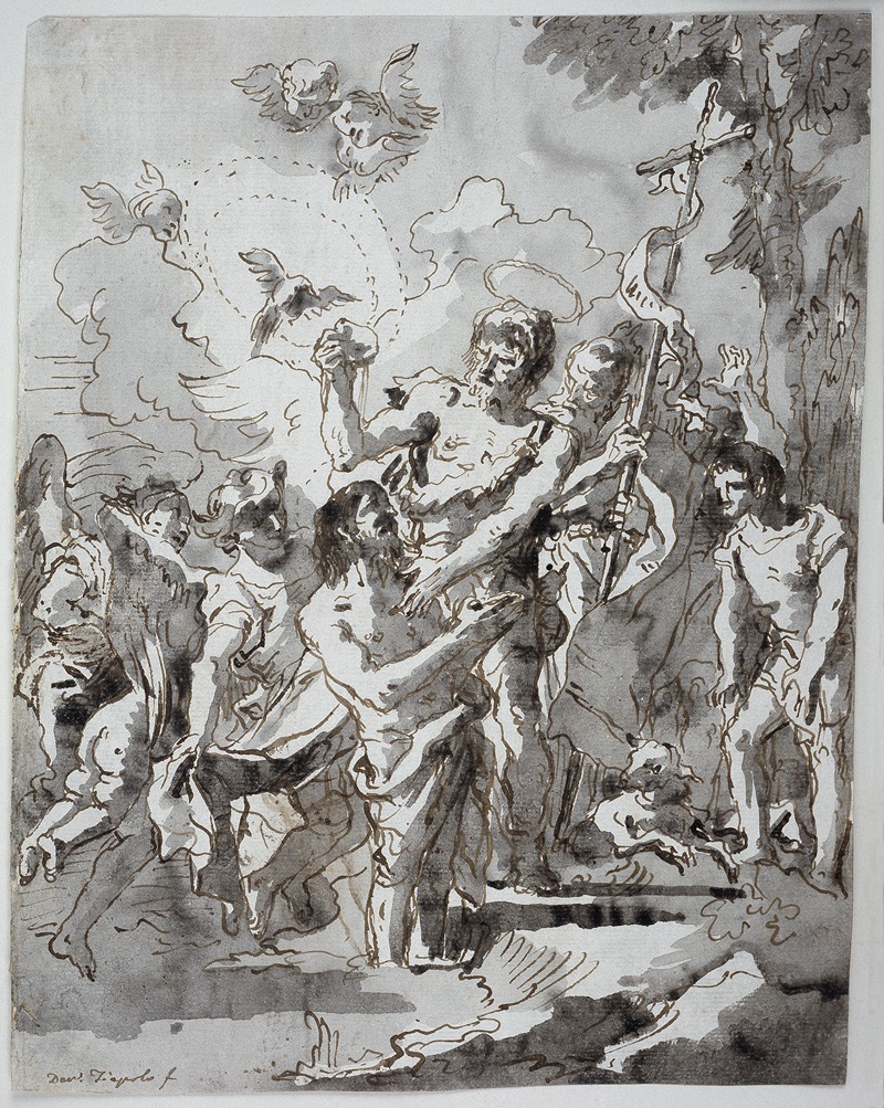 Giovanni Domenico Tiepolo - Baptism of Christ in the Jordan