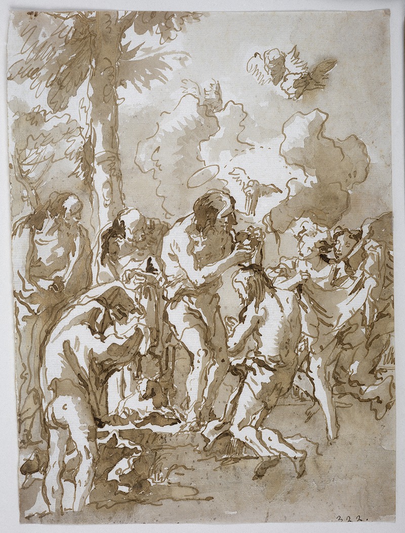 Giovanni Domenico Tiepolo - Baptism of Christ in the Jordan