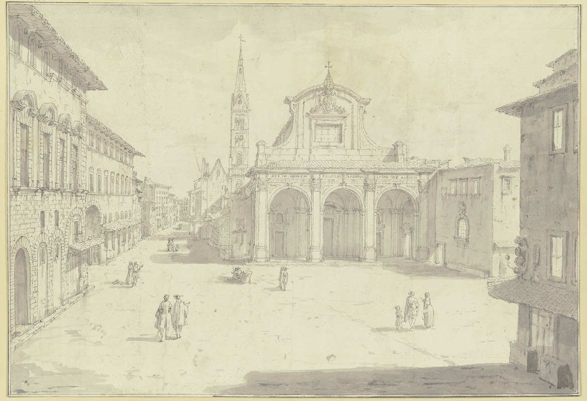 Giuseppe Zocchi - Ansicht von S. Marco in Florenz