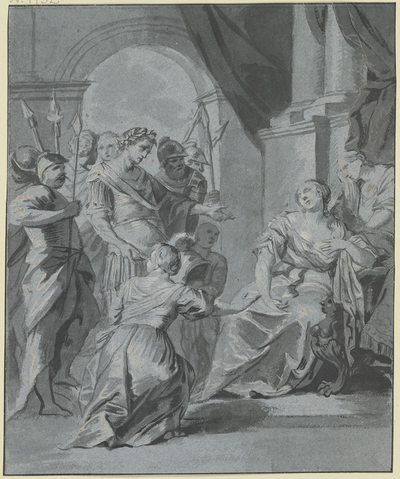 Gottlieb Welté - Octavian vor der verzweifelnden Kleopatra