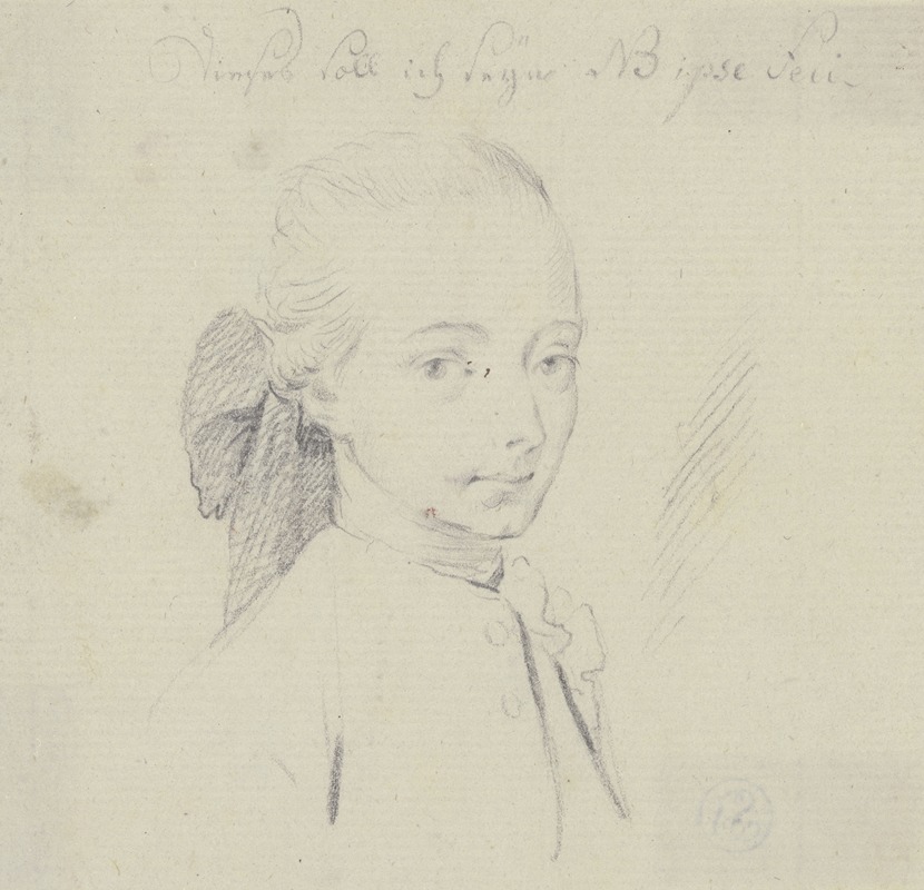 Gottlieb Welté - Selbstbildnis; Brustbild im dreiviertel Profil nach rechts