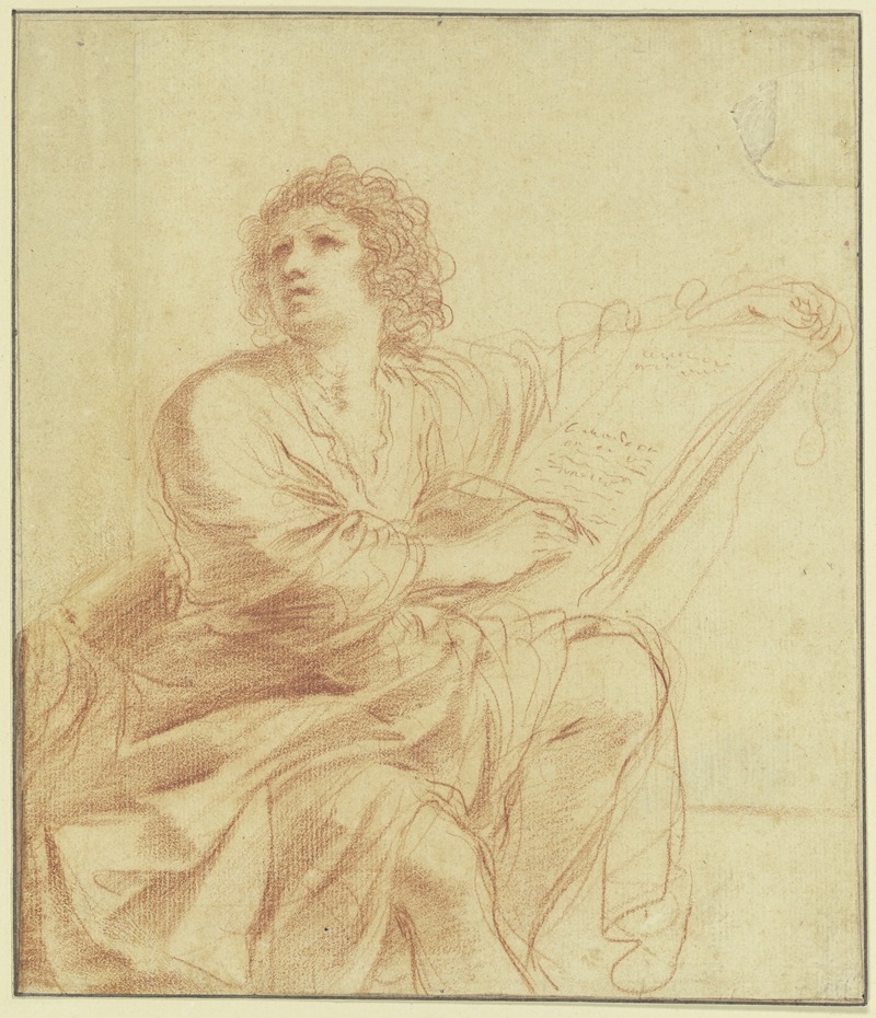 Guercino - Johannes der Evangelist, sitzend und schreibend