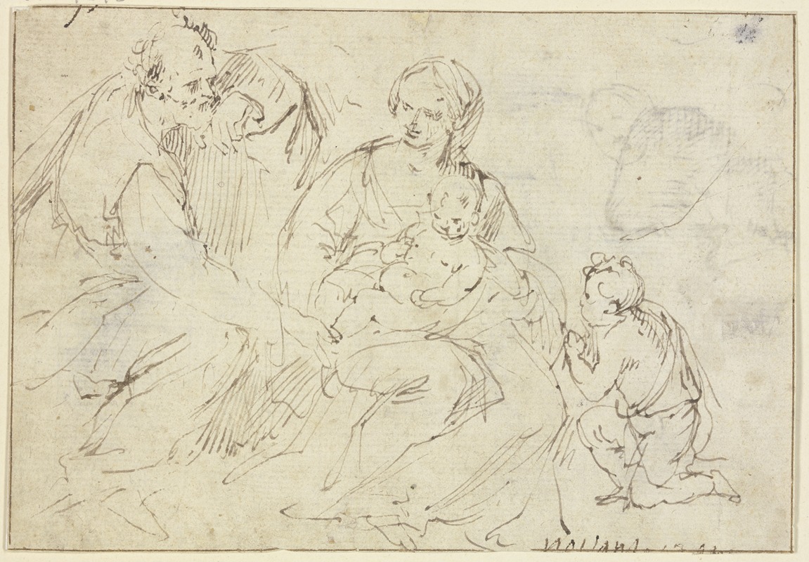 Guido Reni - Heilige Familie mit dem knienden Johannesknaben